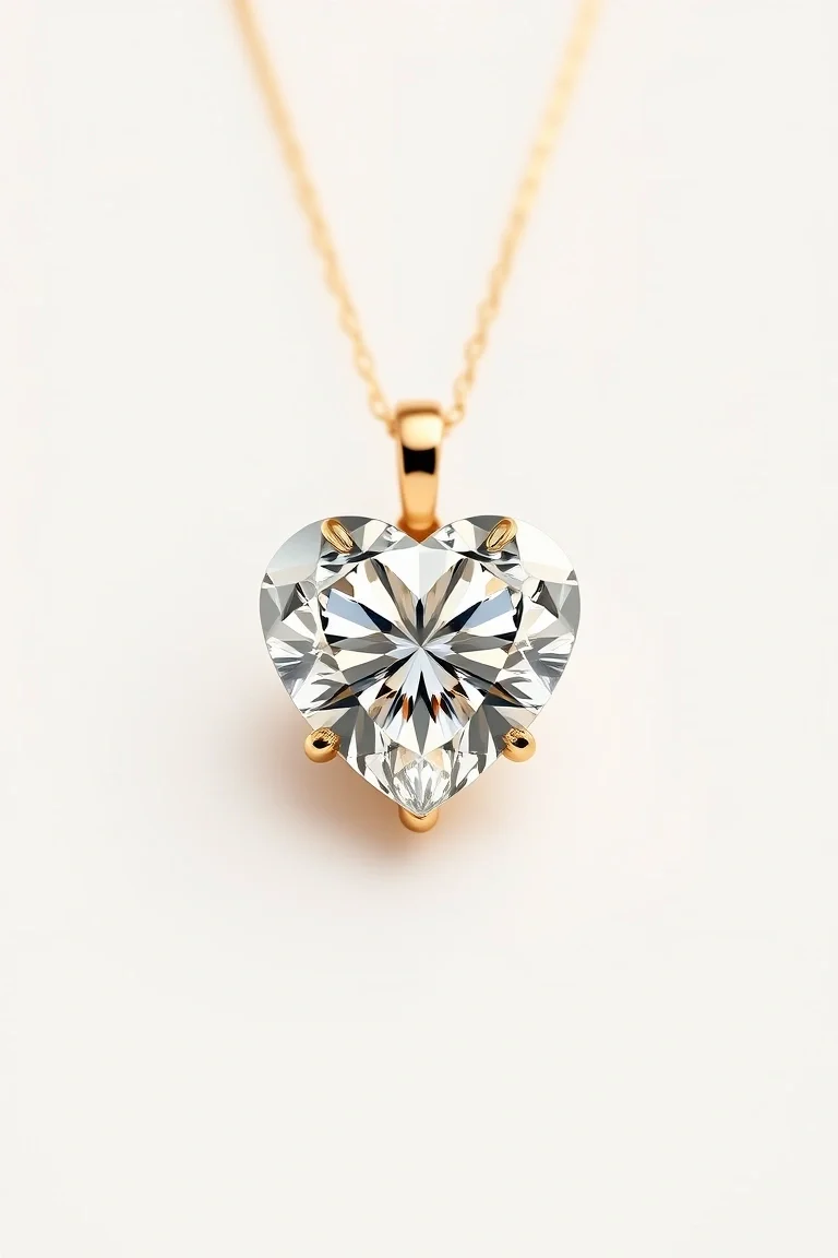 14K Diamond Heart AA Quality