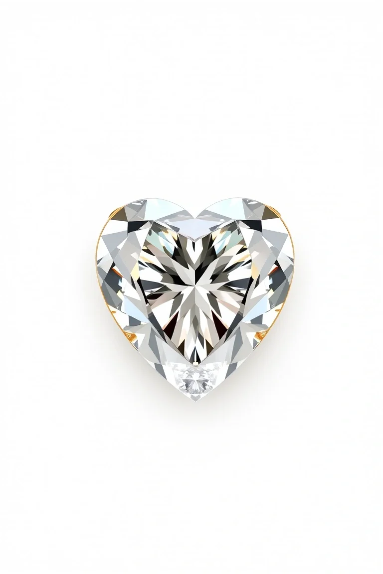 14K Diamond Heart AA Quality