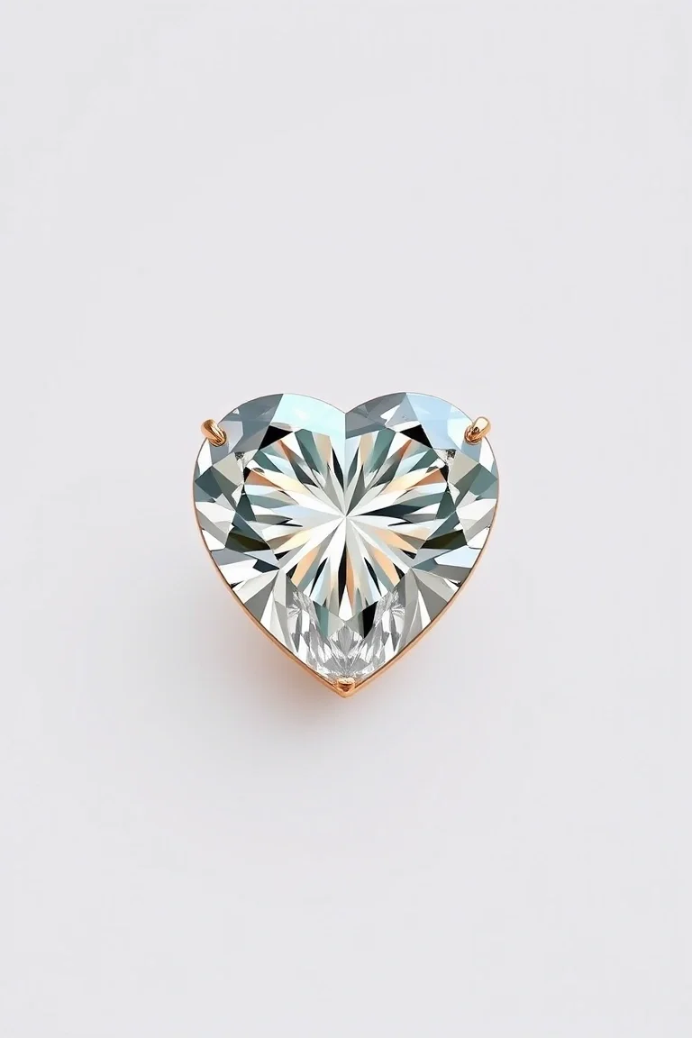 14K Diamond Heart AA Quality