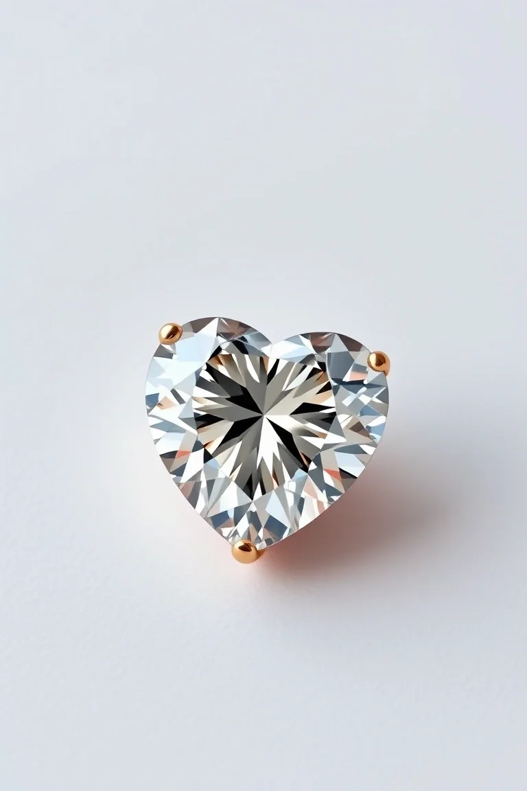 14K Diamond Heart AA Quality