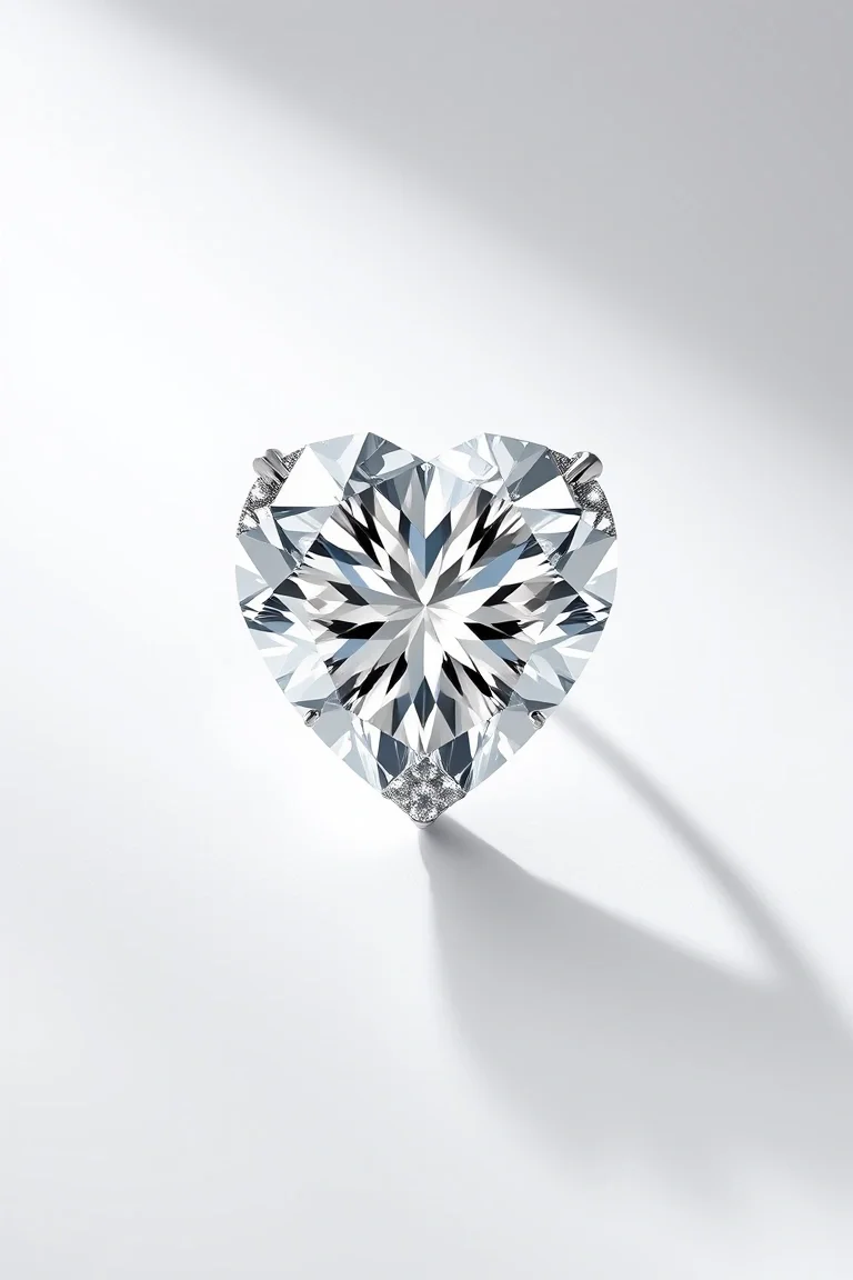 14K Diamond Heart AAA Quality