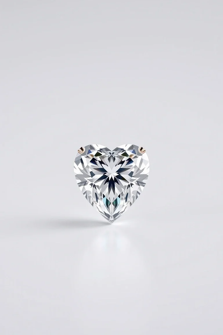 14K Diamond Heart AAA Quality