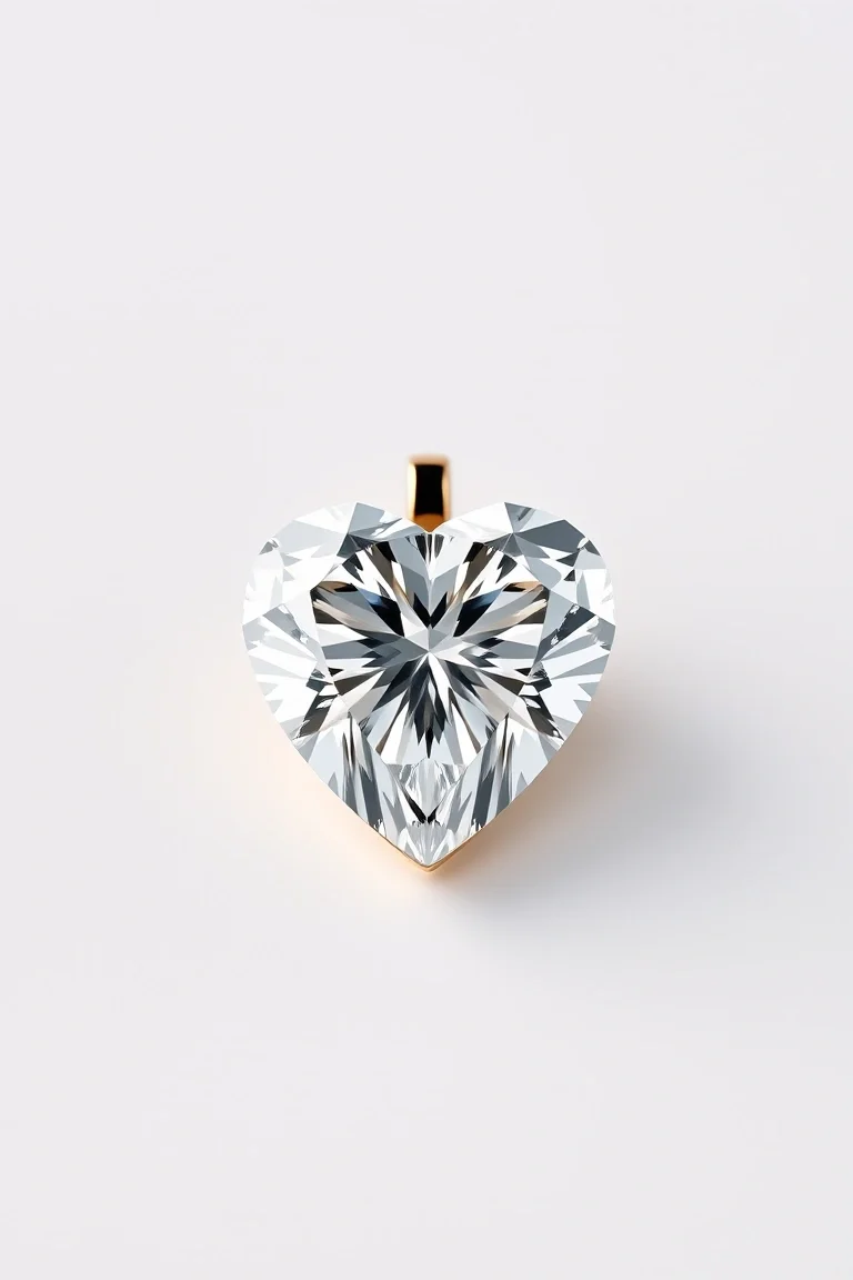 14K Diamond Heart AAA Quality