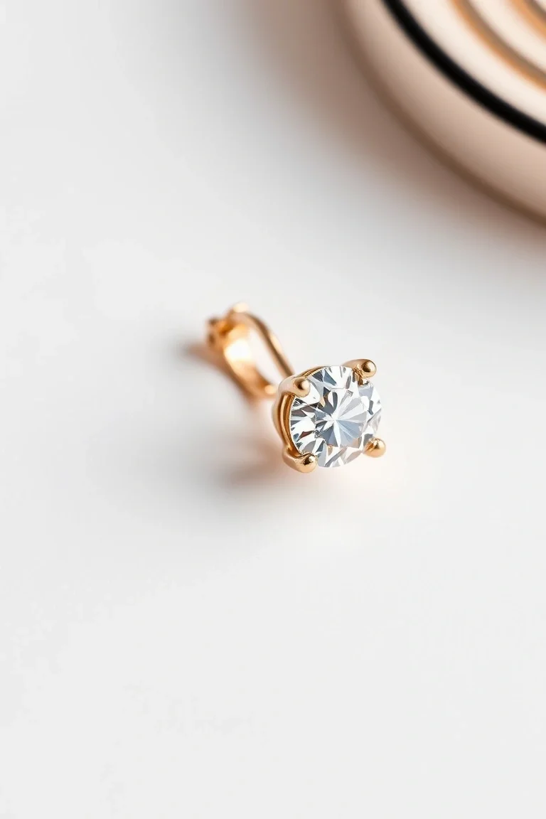 14K Diamond Hinged Earring A Quality