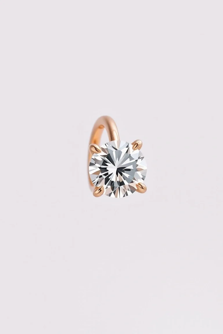 14K Diamond Hinged Earring AA Quality