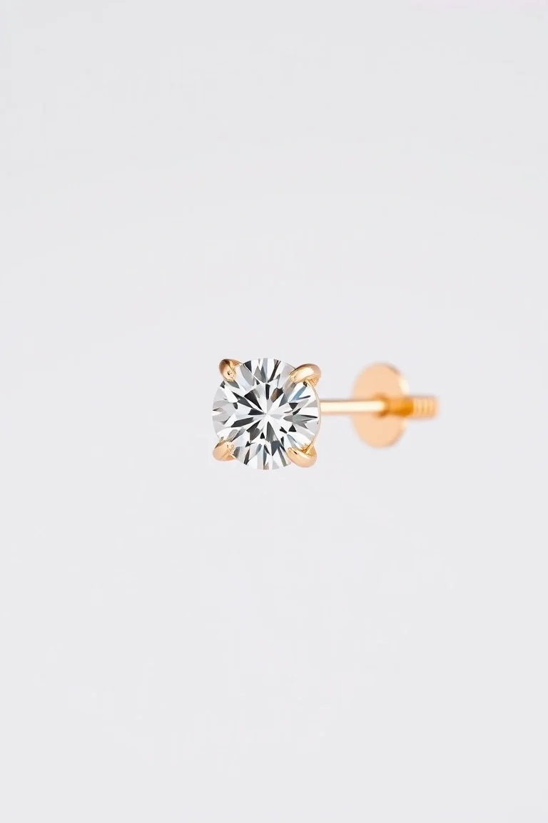 14K Diamond Hinged Earring AA Quality