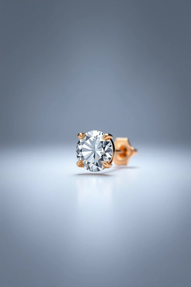 14K Diamond Hinged Earring AA Quality