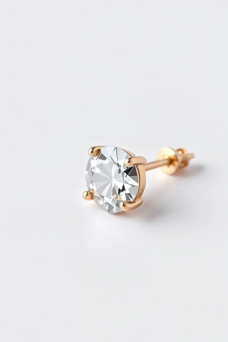 14K Diamond Hinged Earring AAA Quality