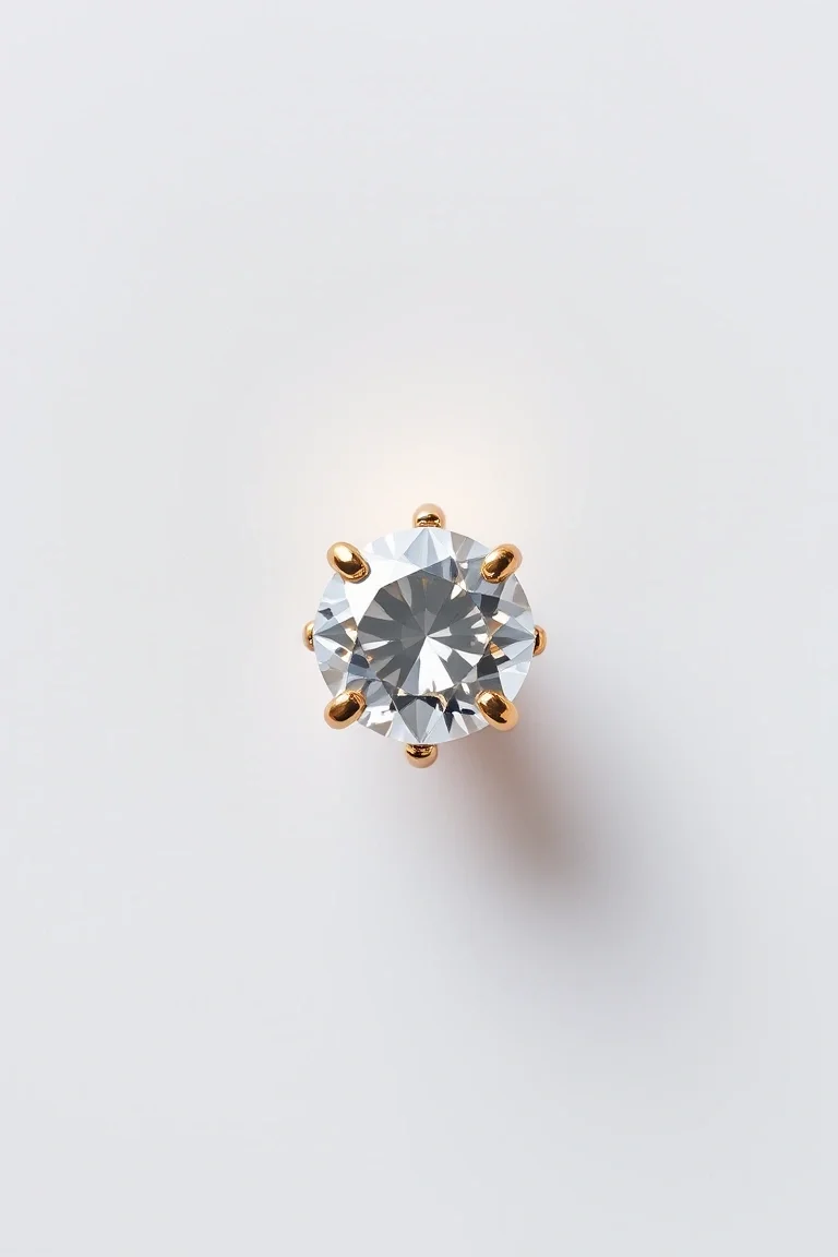 14K Diamond Hinged Earring AAA Quality