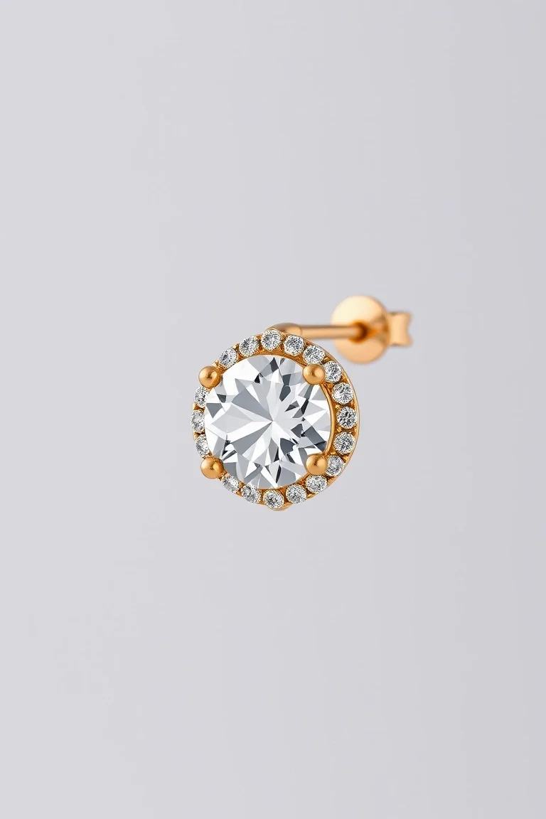 14K Diamond Hinged Earring VS Quality