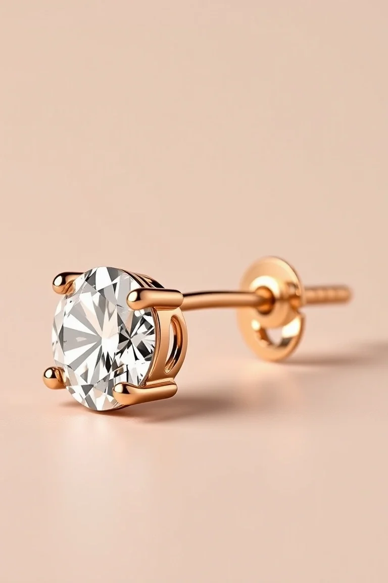 14K Diamond Hinged Earring VS Quality