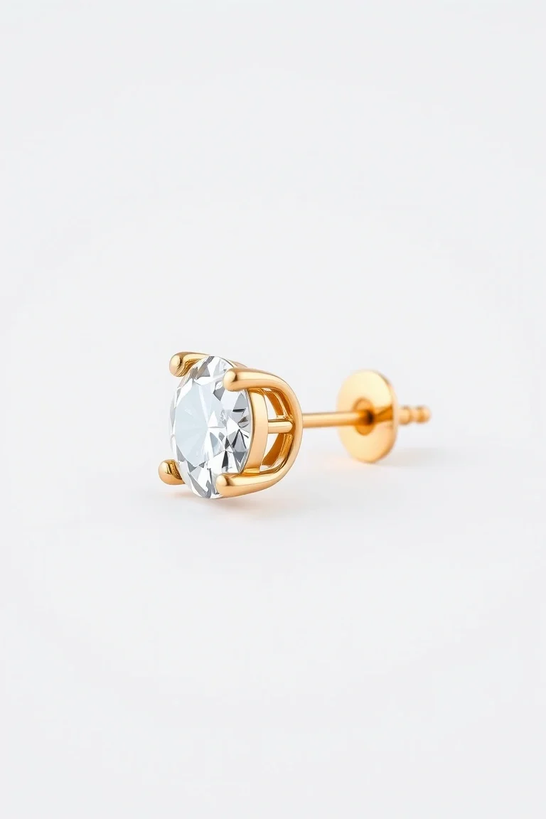 14K Diamond Hinged Earring VS Quality