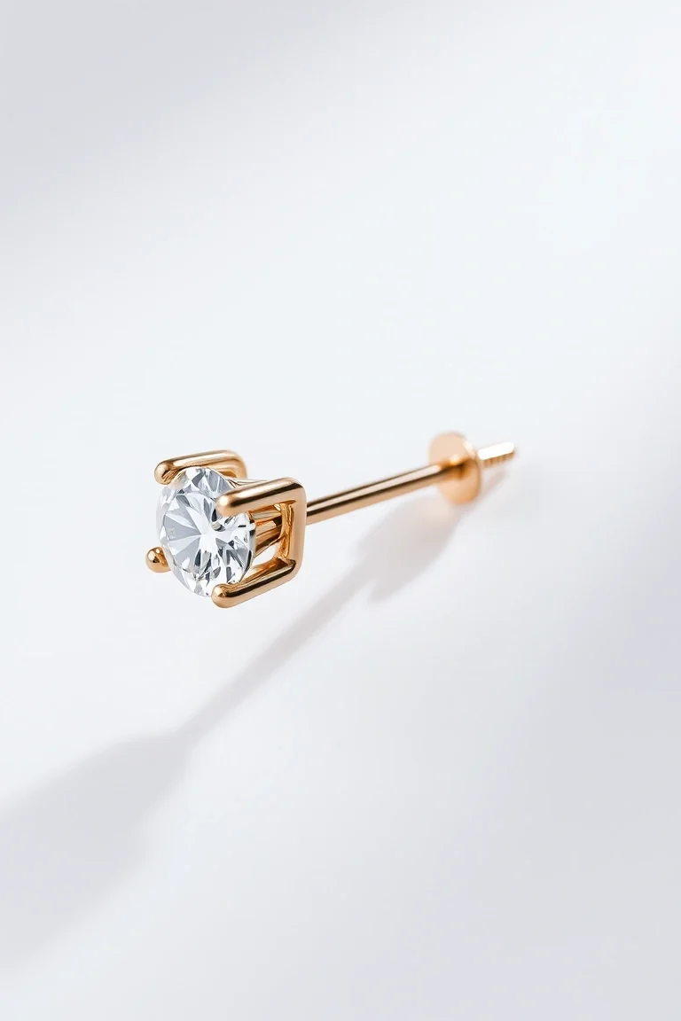 14K Diamond Hinged Earring VS Quality