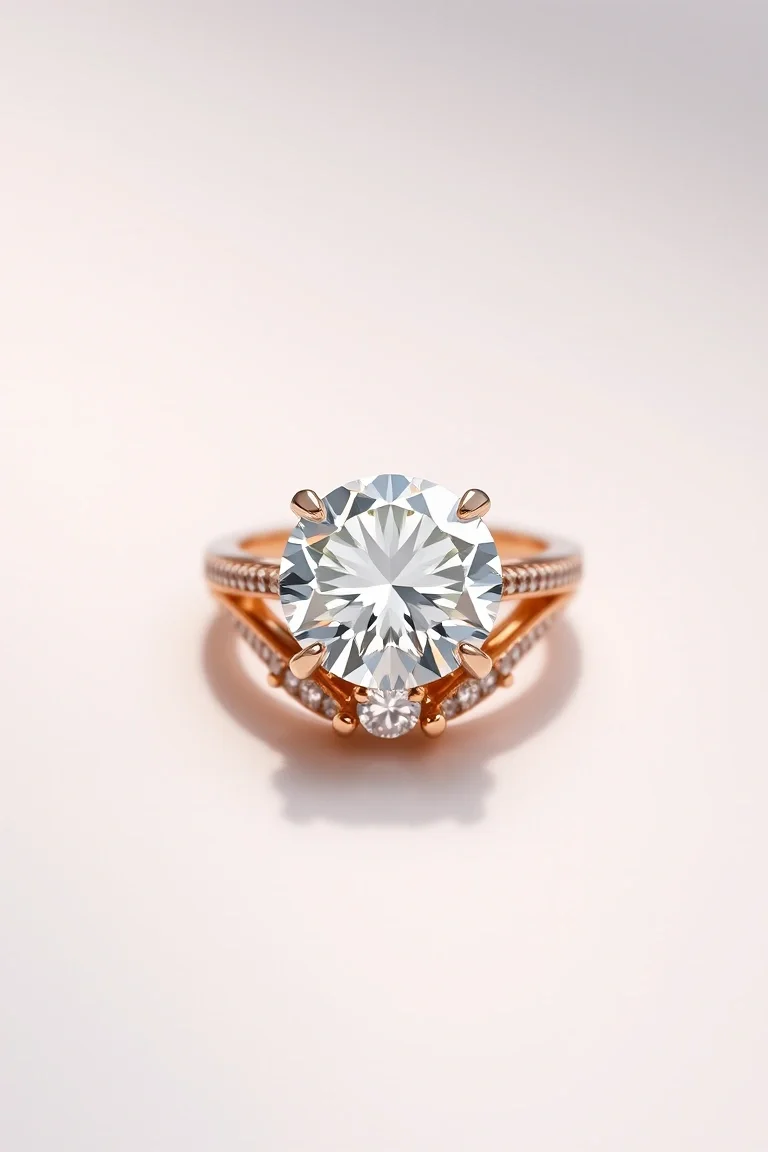 14K Diamond Ring AAA Quality