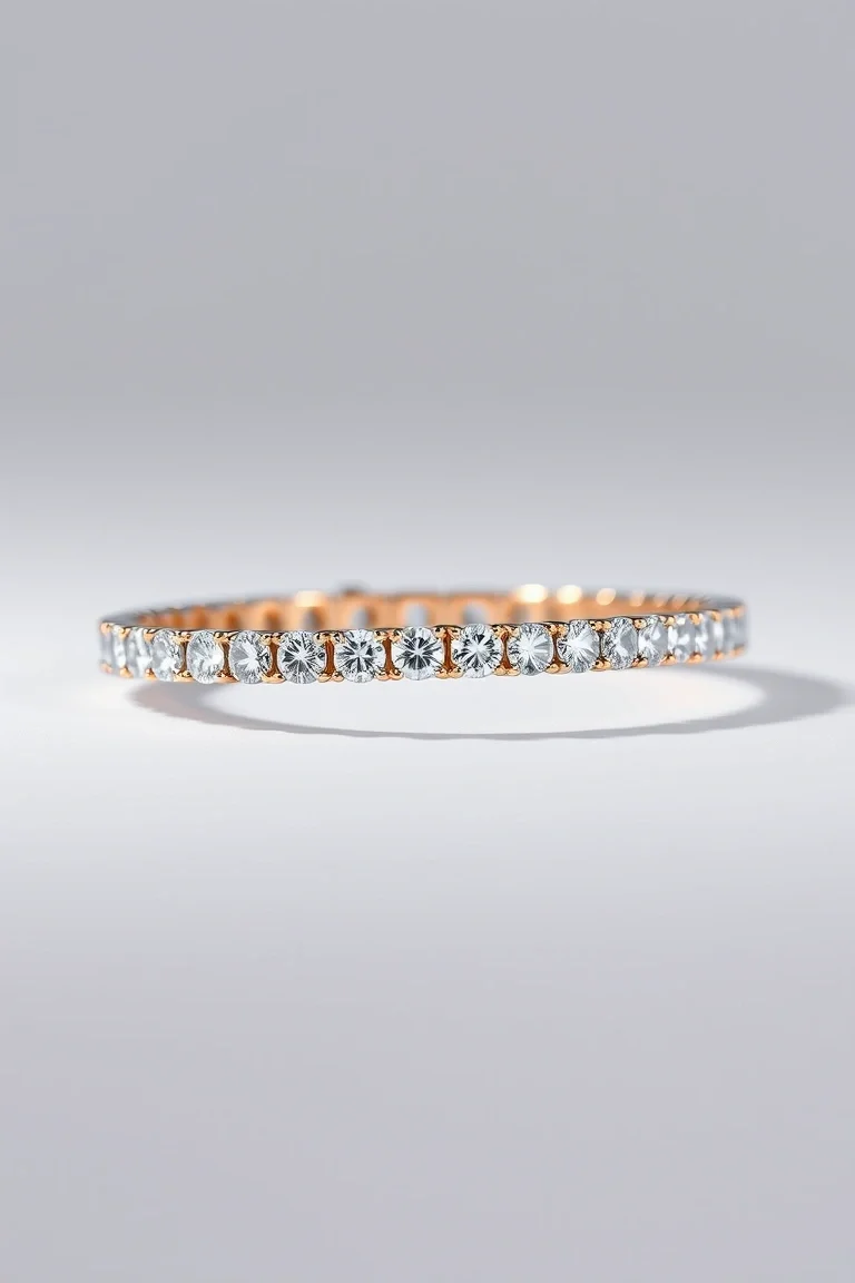 14K Diamond Tennis Bracelet AA Quality