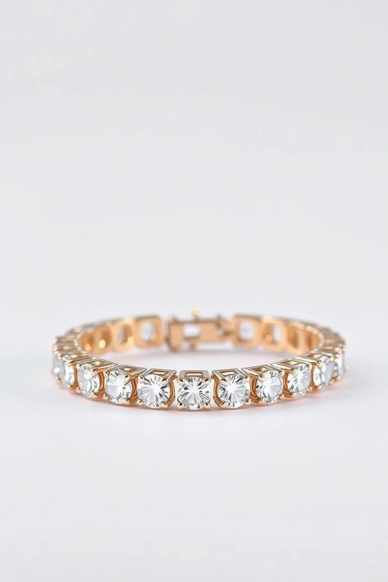 14K Diamond Tennis Bracelet AAA Quality