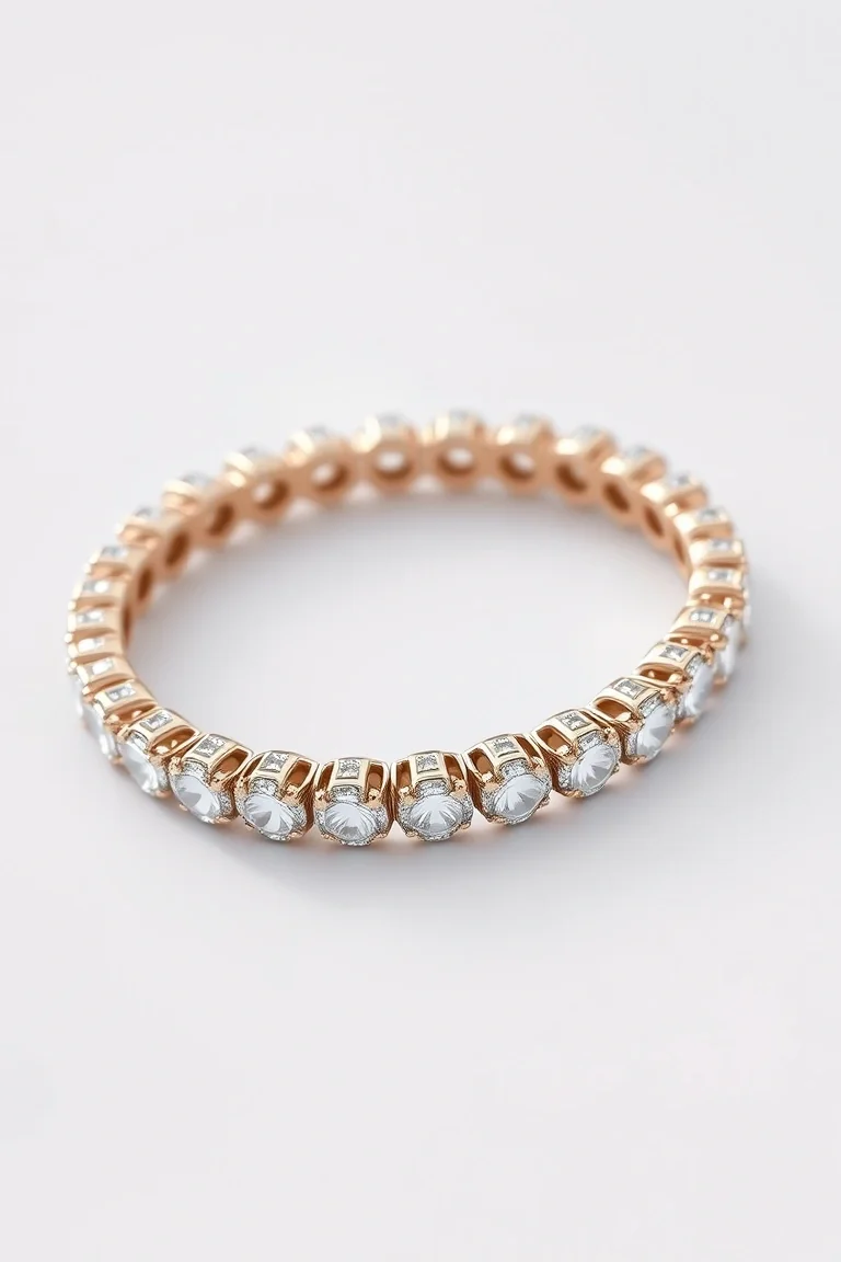 14K Diamond Tennis Bracelet AAA Quality