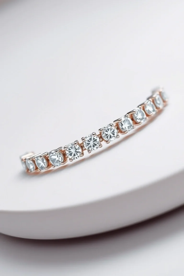 14K Diamond Tennis Bracelet AAA Quality