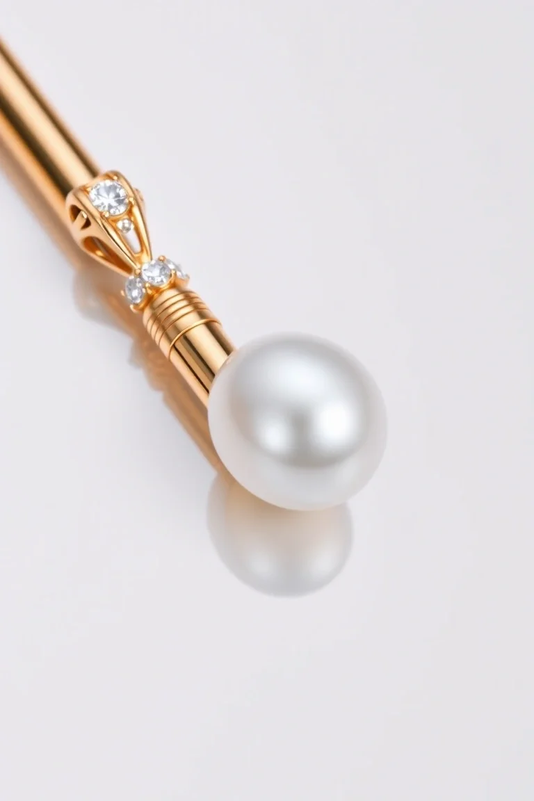14K DIAMOND/CULTURED PEARL PEN