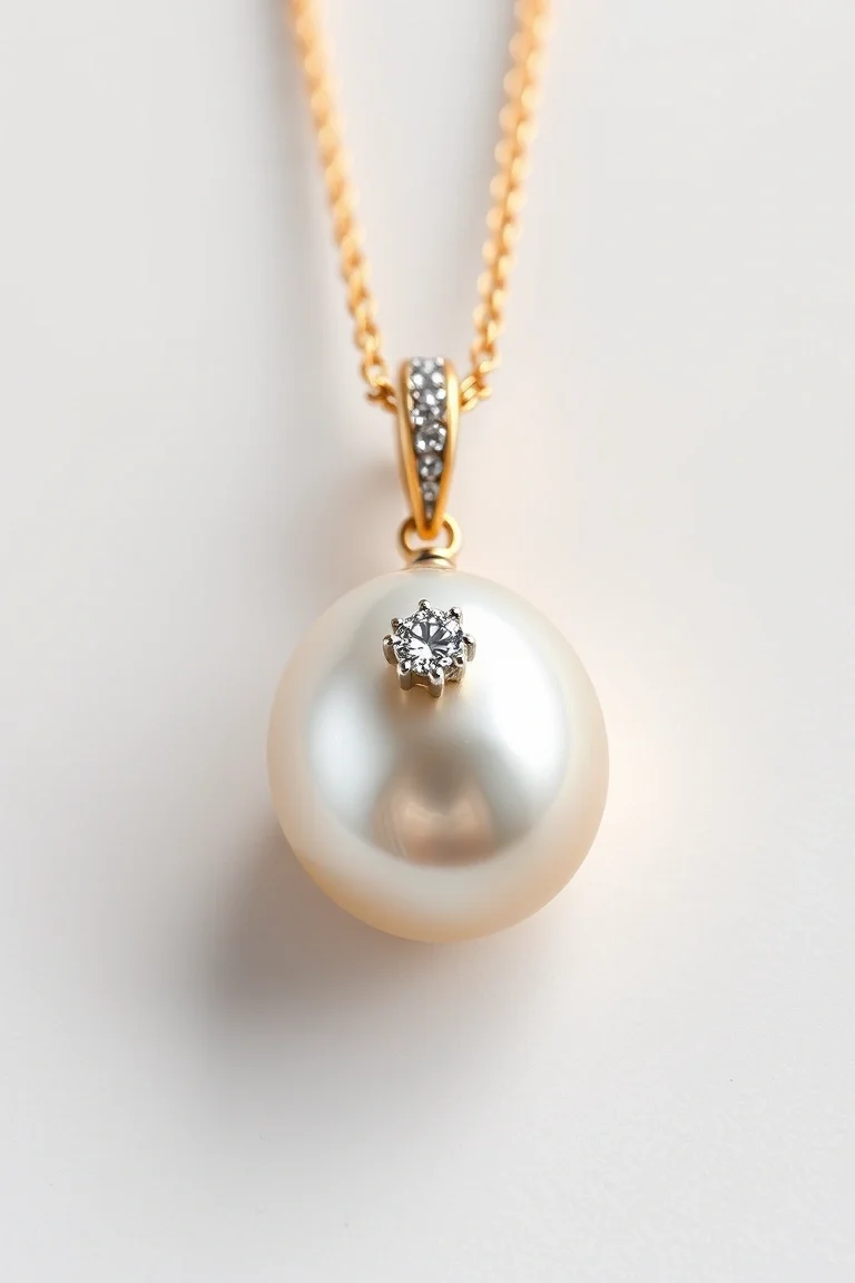 14K DIAMOND/CULTURED PEARL PEN