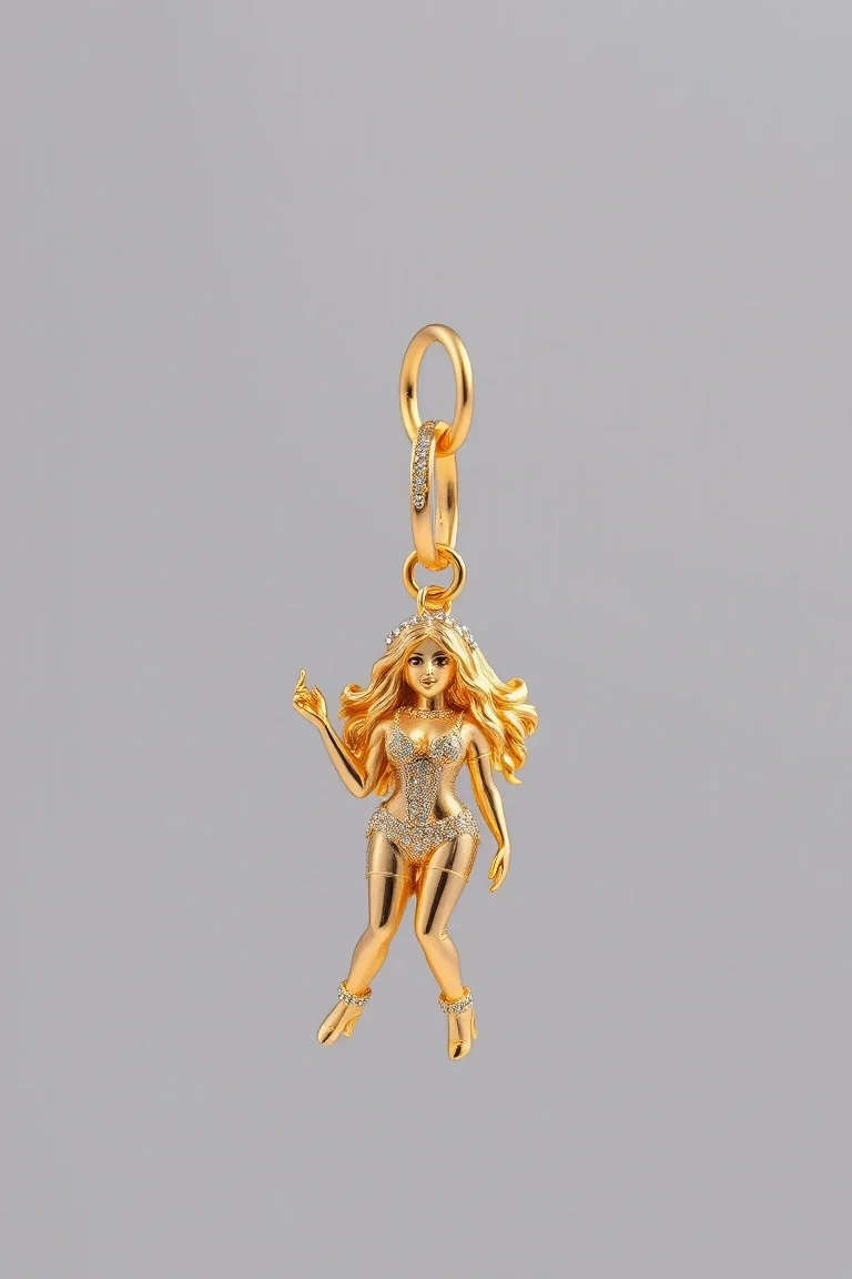14K Disco Babe Charm