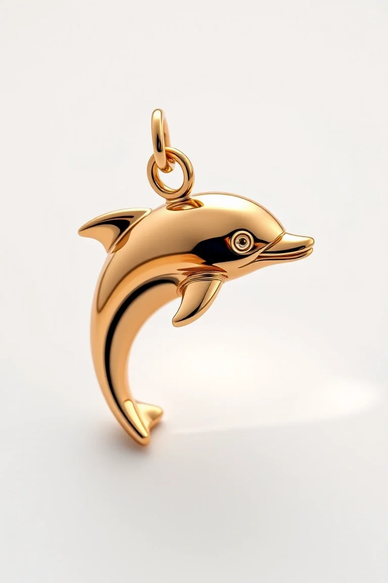14K DOLPHIN CHARM HOLDER