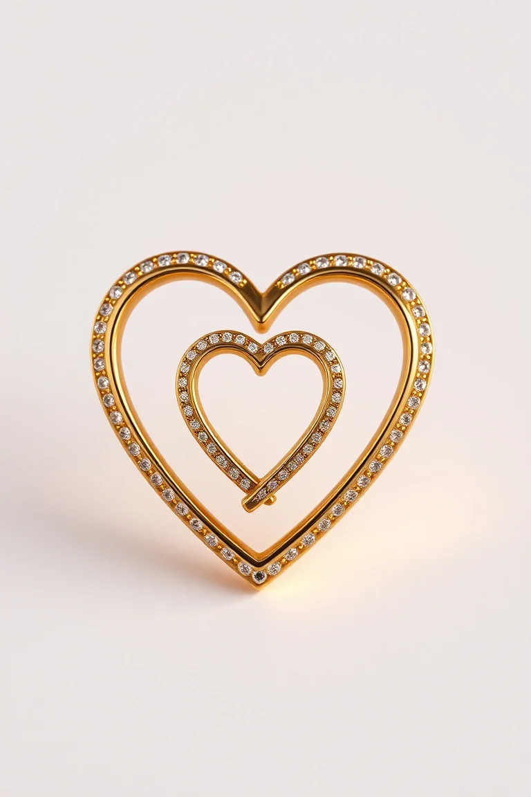 14K Double Open Heart