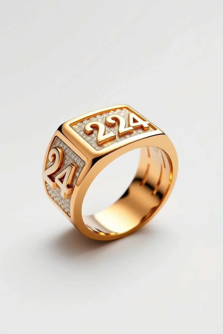 14K Driver #24 Medium Gents Ring