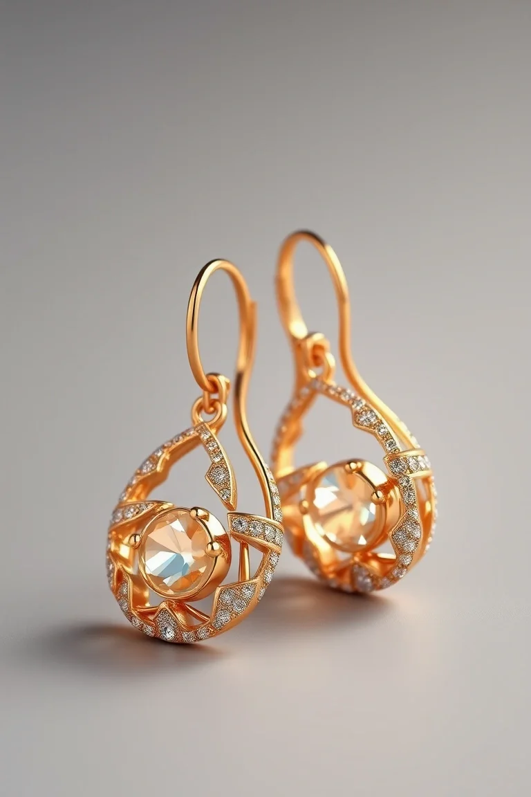 14K Electroformed Earrings