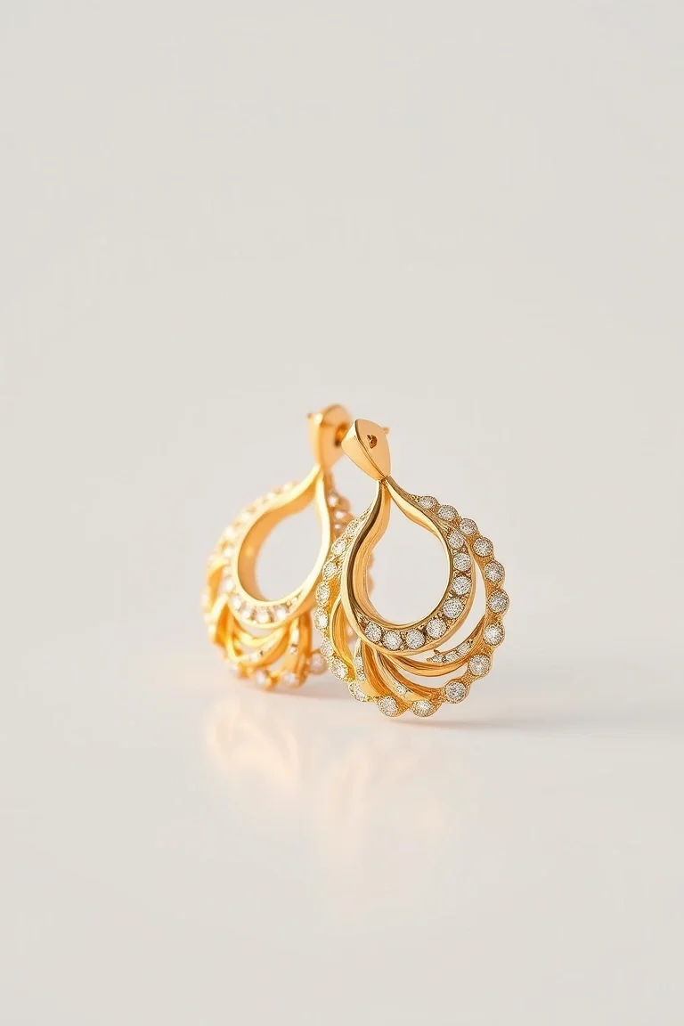 14K Electroformed Earrings