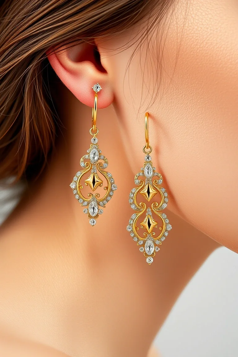 14K Electroformed Earrings