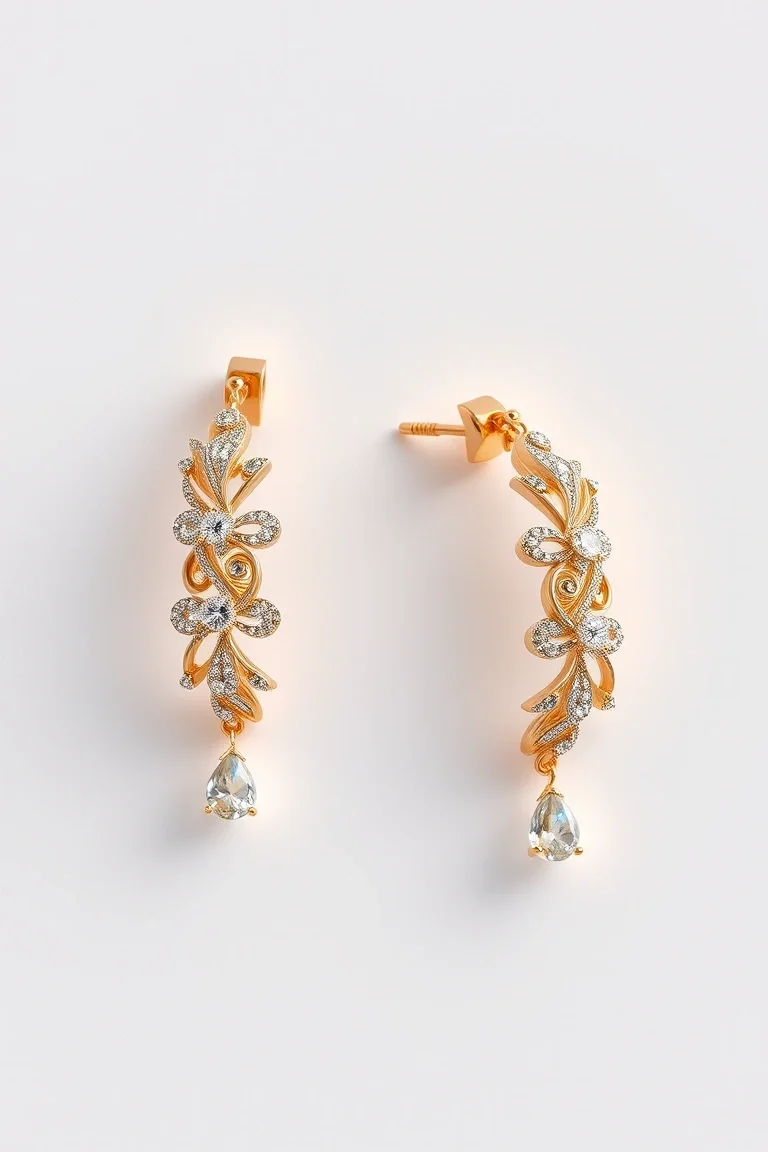 14K Electroformed Earrings