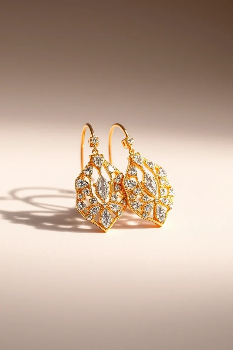 14K Electroformed Earrings