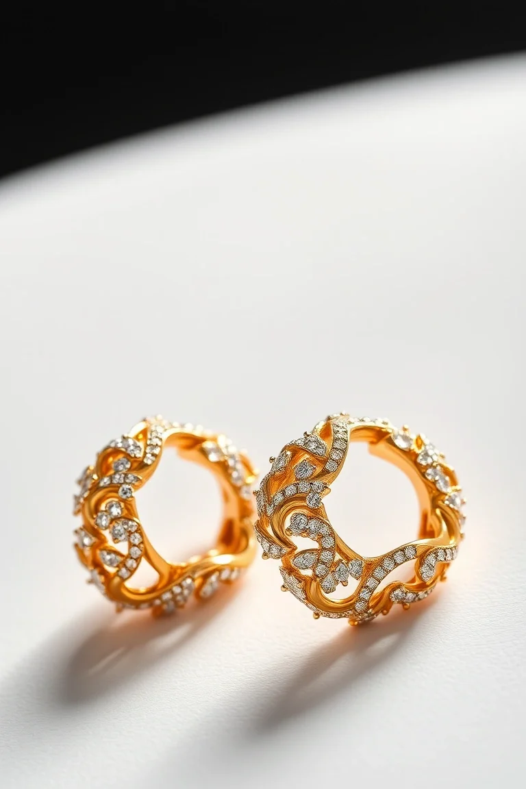 14K Electroformed Earrings