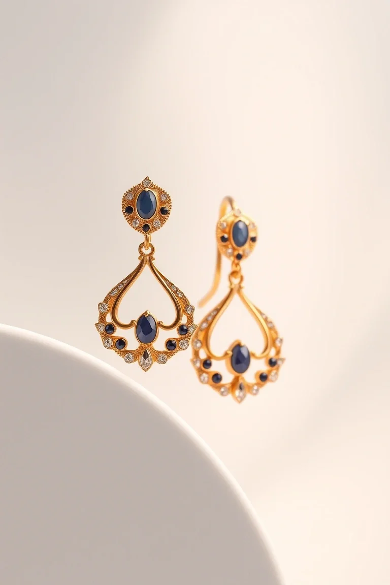 14K Enameled Earrings