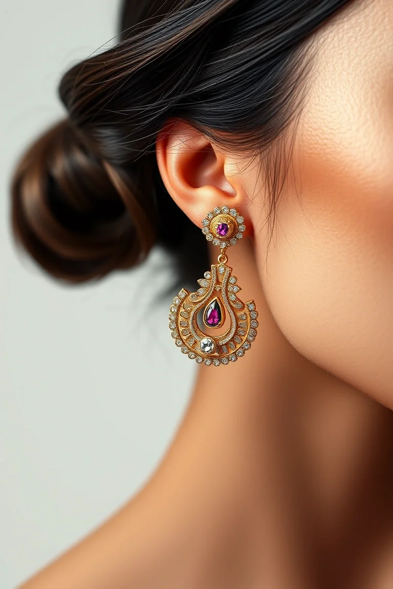 14K Enameled Earrings