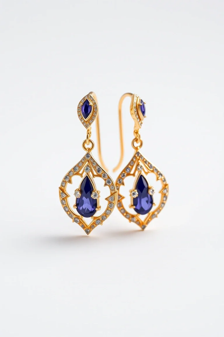 14K Enameled Earrings