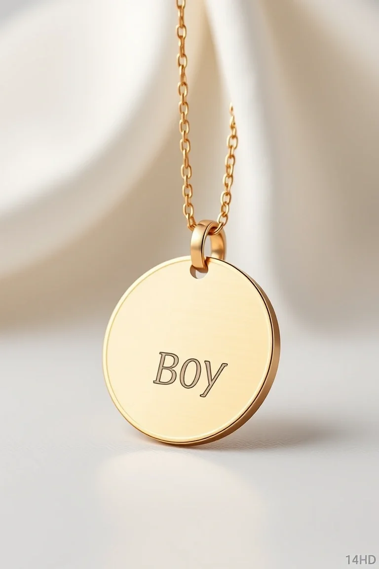 14K Engraveable Boy Disc=.23MM Thick