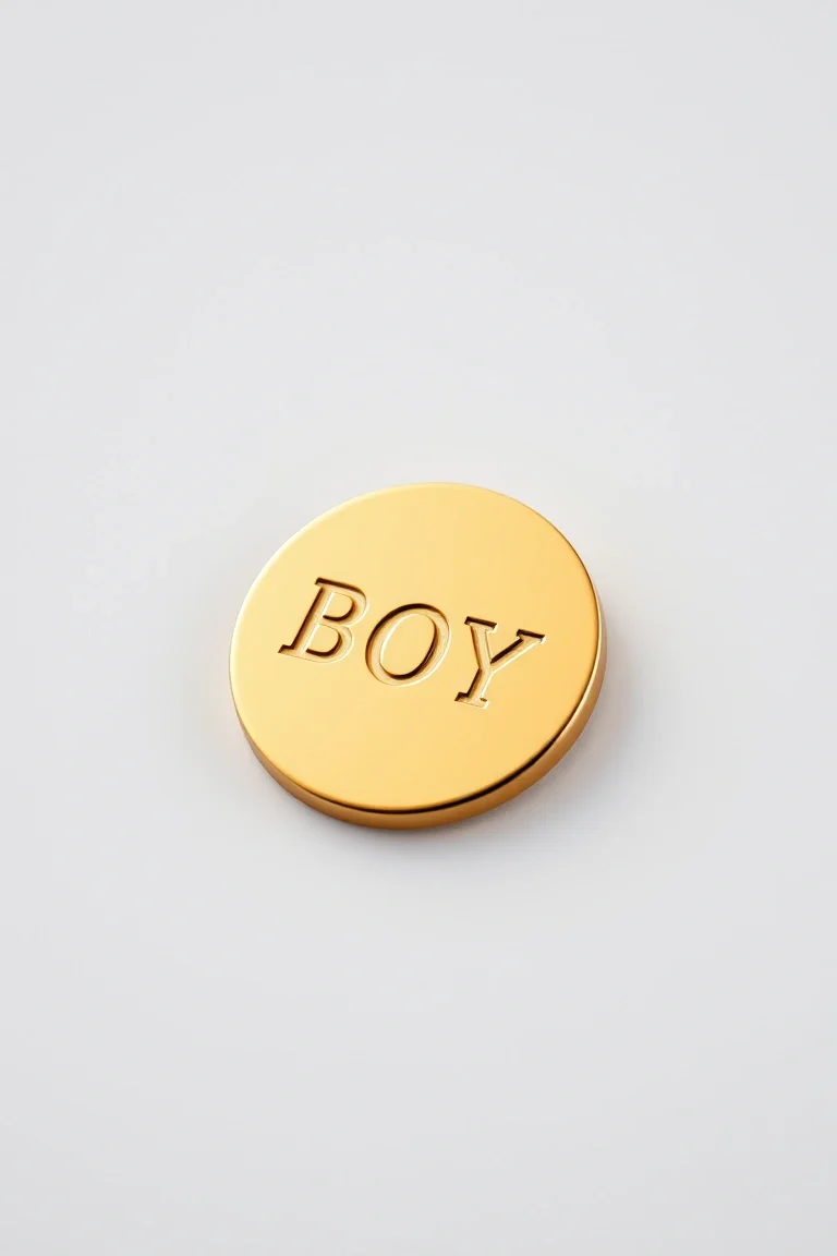14K Engraveable Boy Disc=.28MM Thick