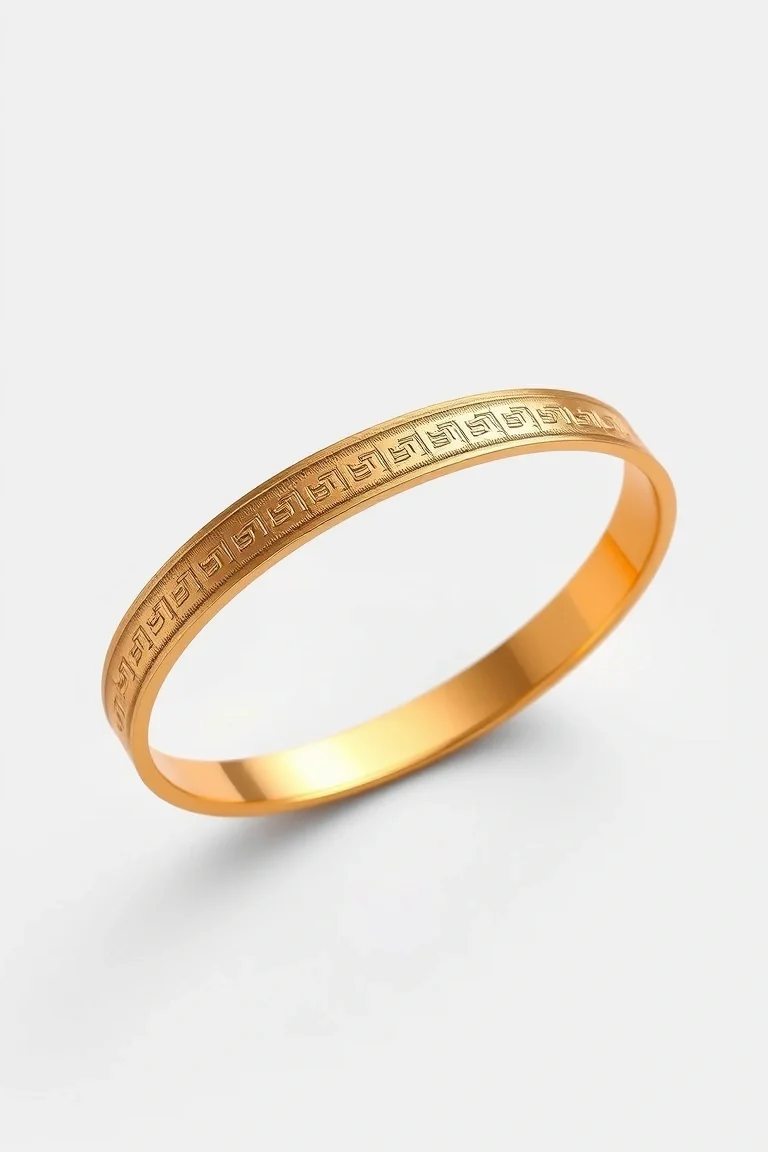 14k Engraved Bangle