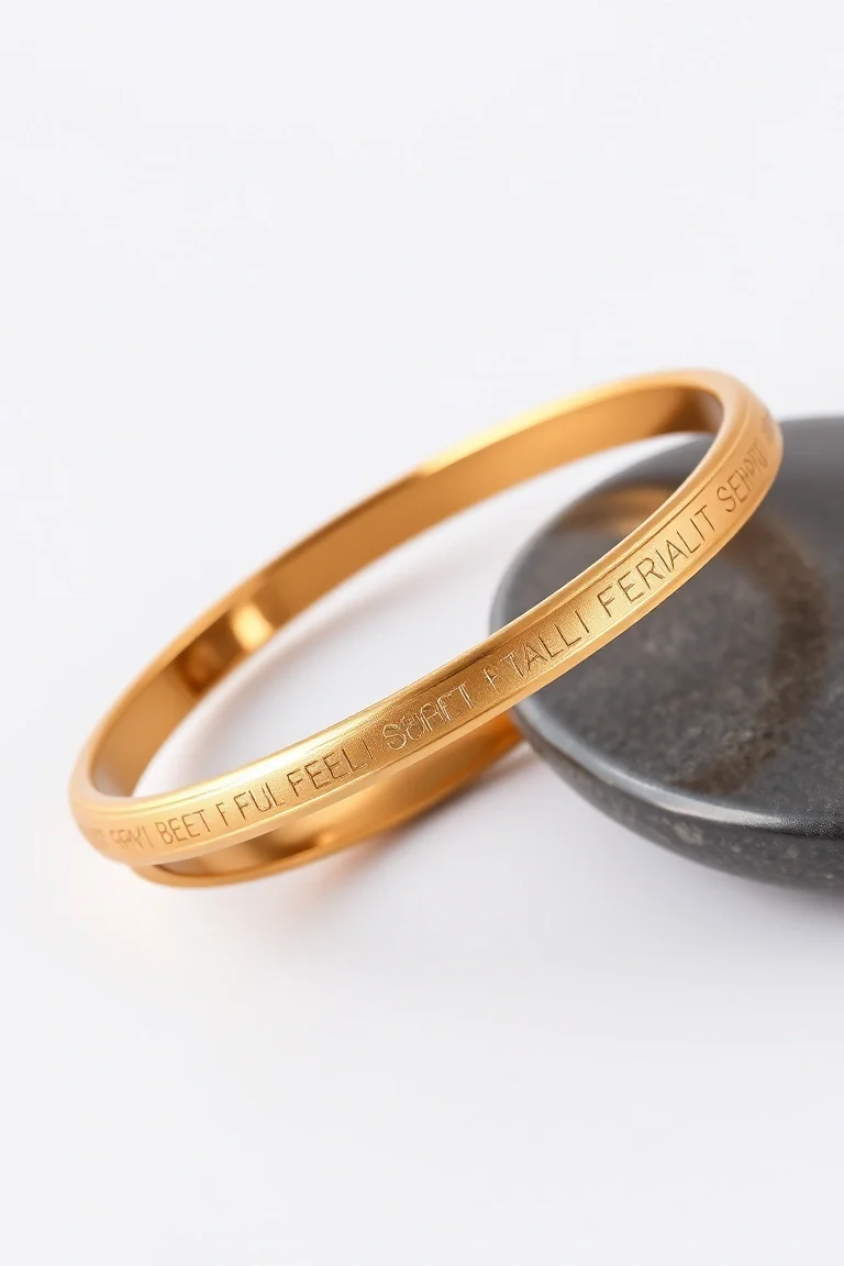 14k Engraved Bangle