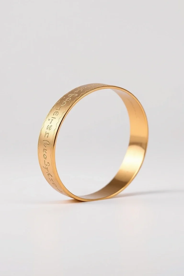 14k Engraved Bangle