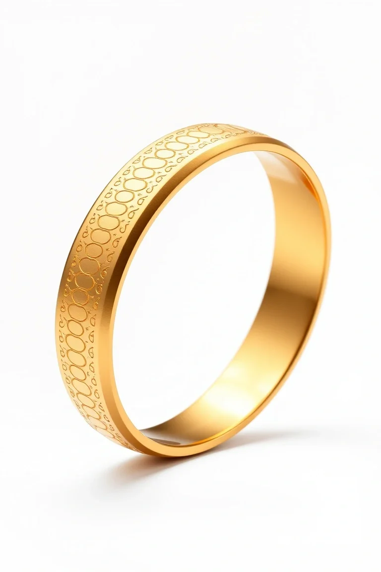 14k Engraved Bangle