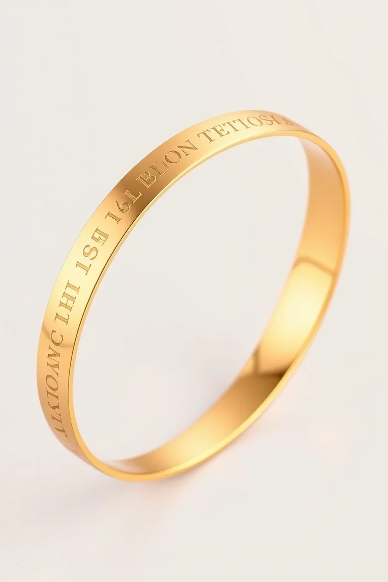 14k Engraved Bangle