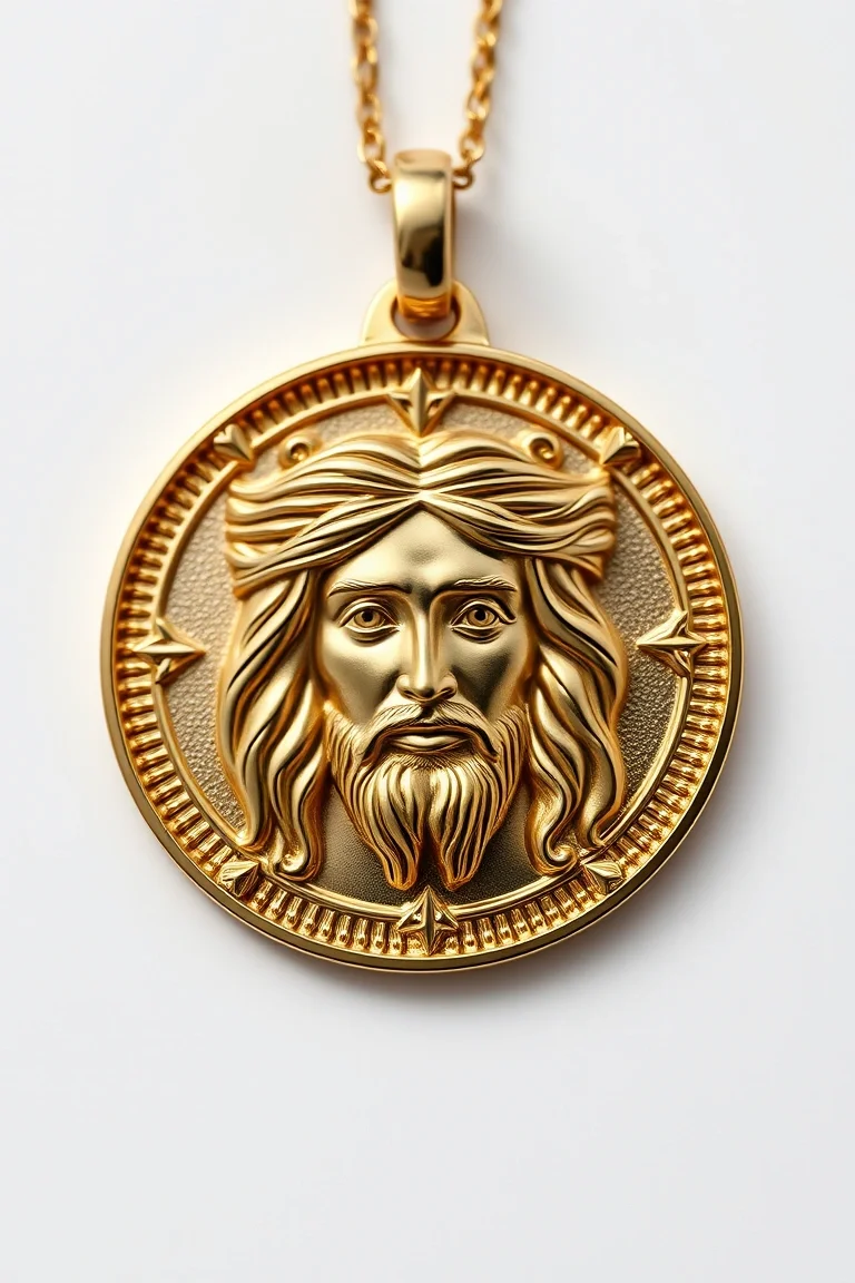 14K Face Of Jesus Medal