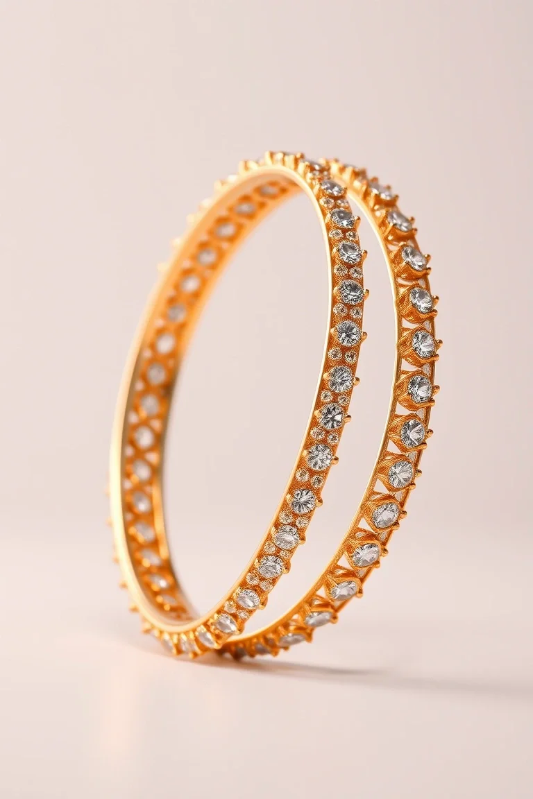 14K Fancy Designer Bangle