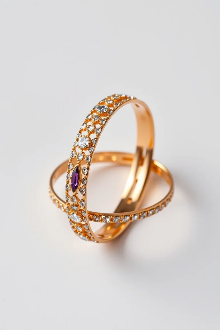 14K Fancy Designer Bangle