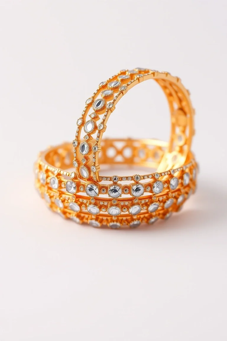 14K Fancy Designer Bangle