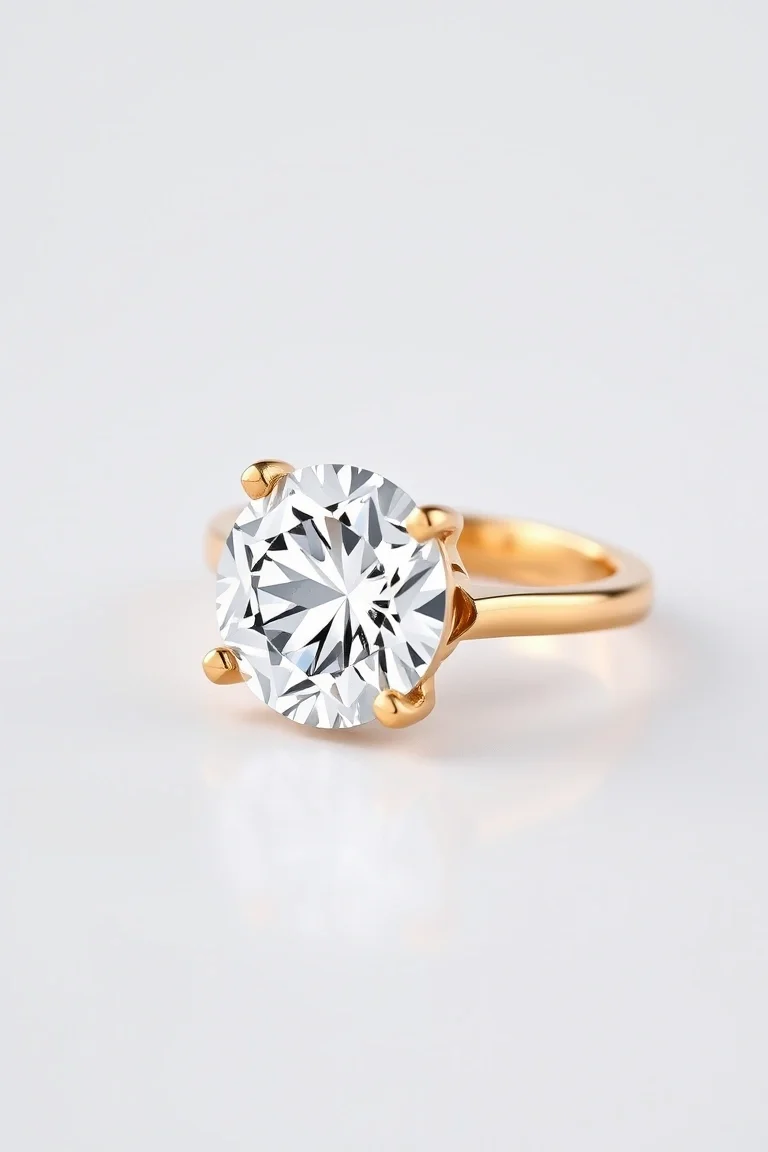 14K Fancy Diamond Cut Ring
