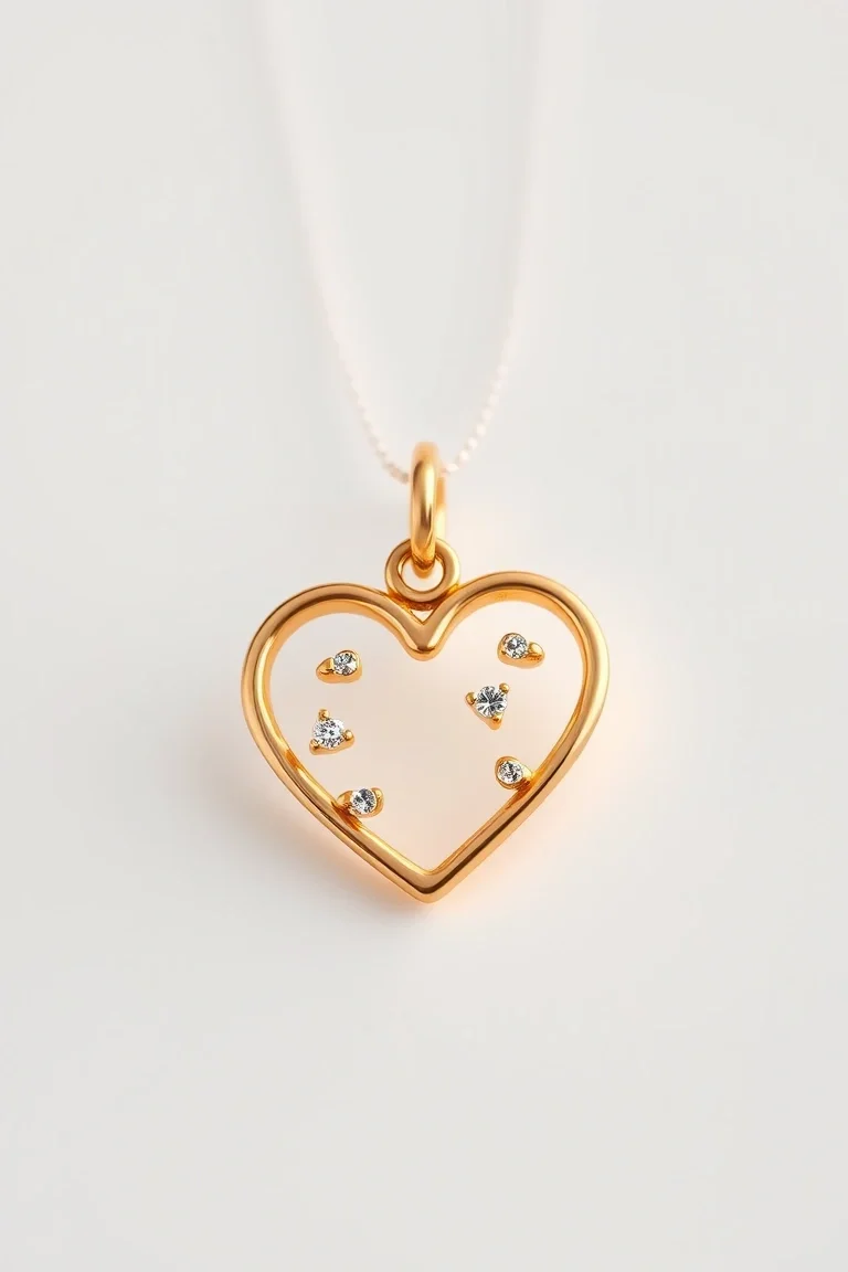 14K Fancy Heart Charm
